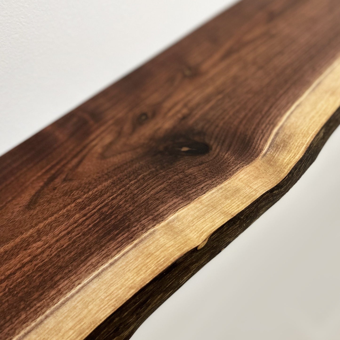 Black Walnut Console Table with Hairpin Legs