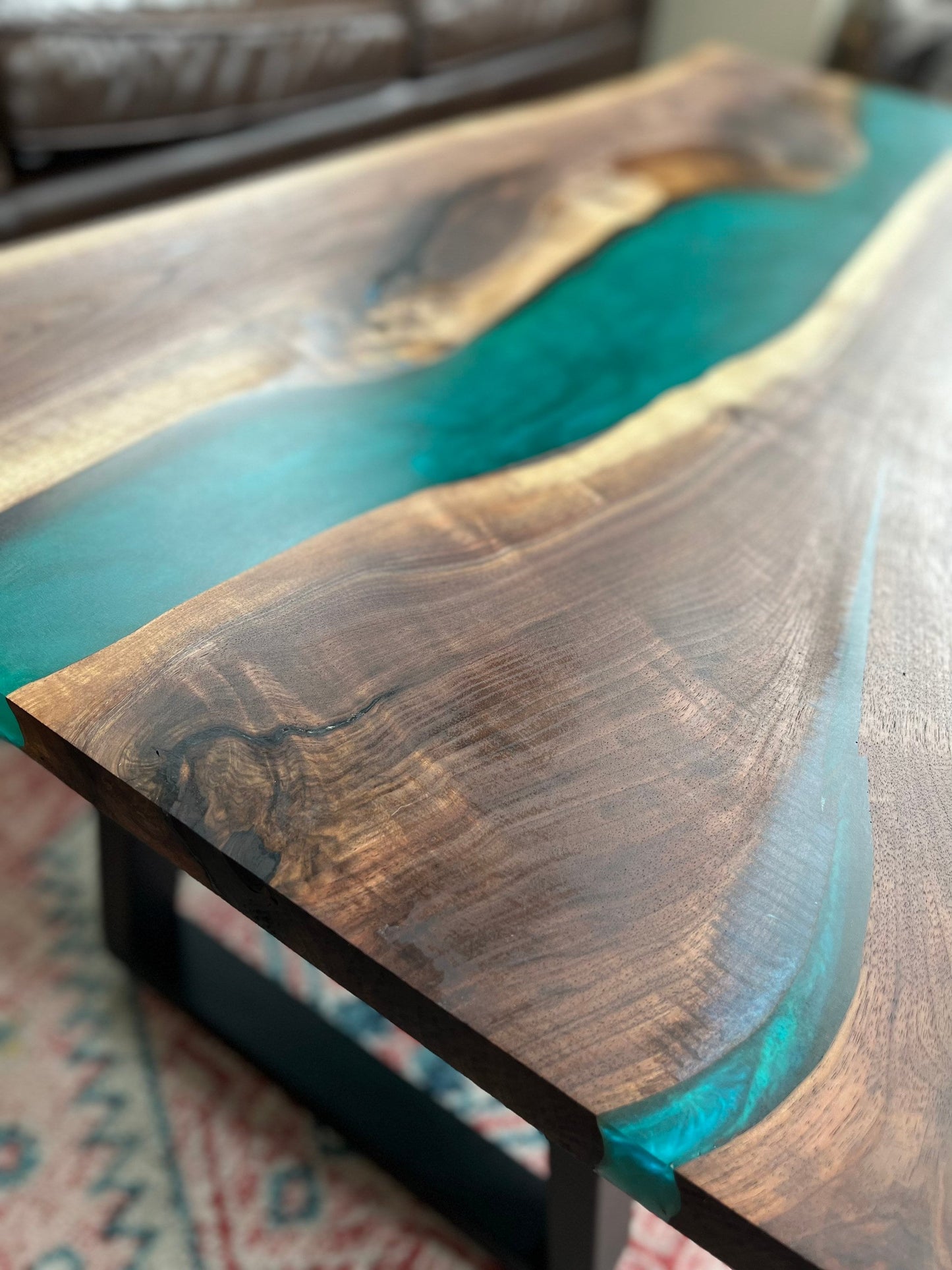 Custom Resin River Table