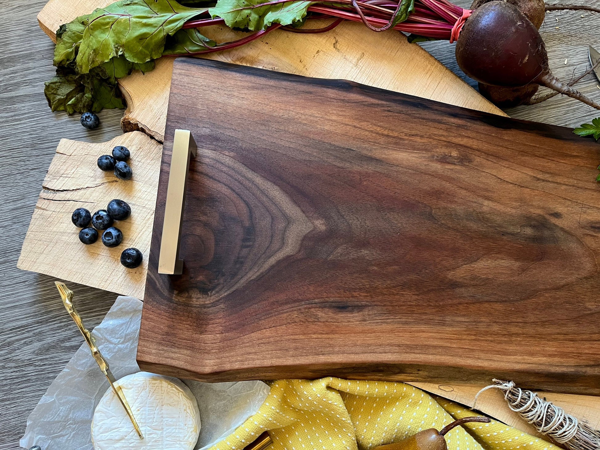 Custom Live Edge Walnut Charcuterie Board