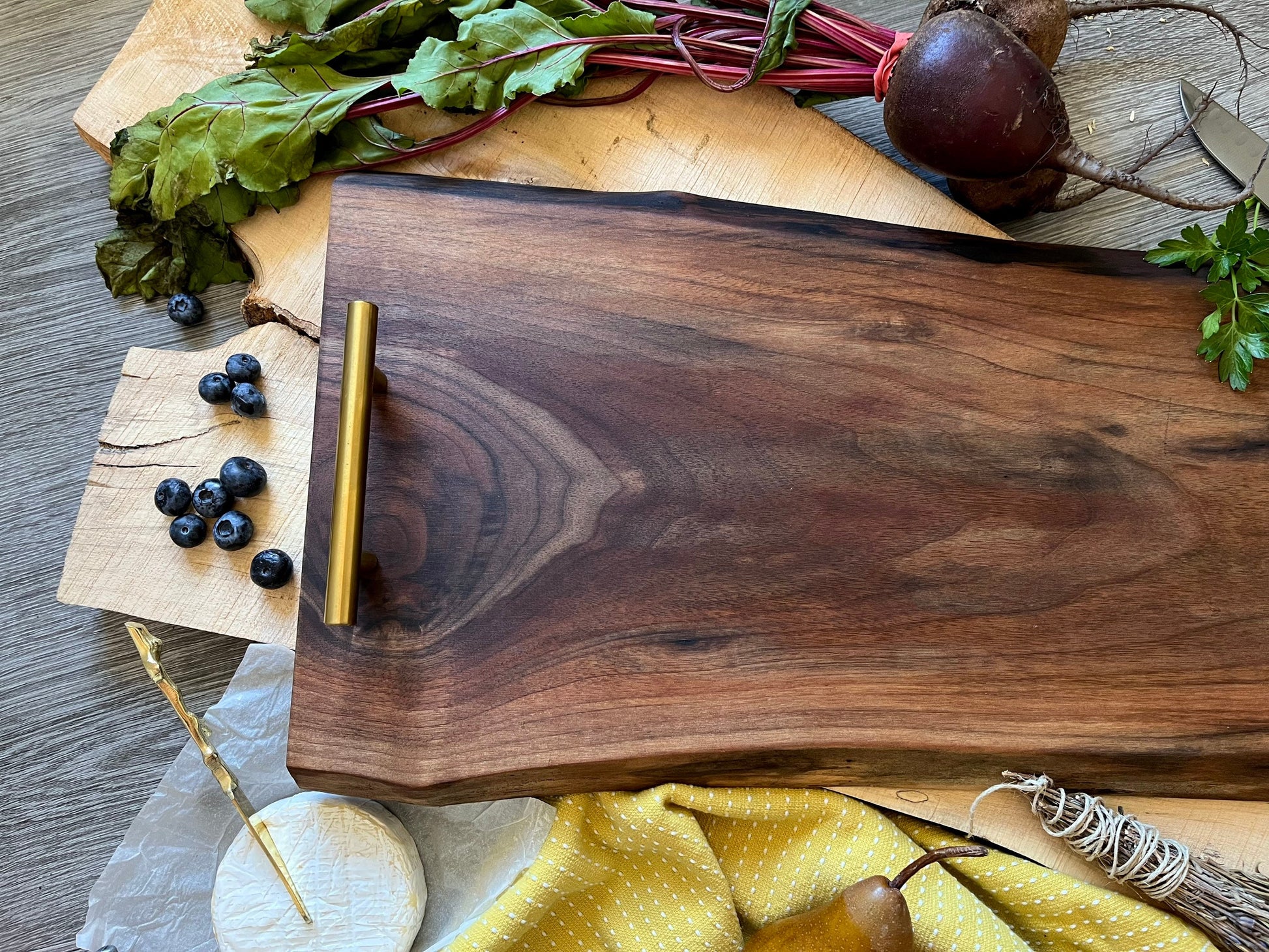 Custom Live Edge Walnut Charcuterie Board