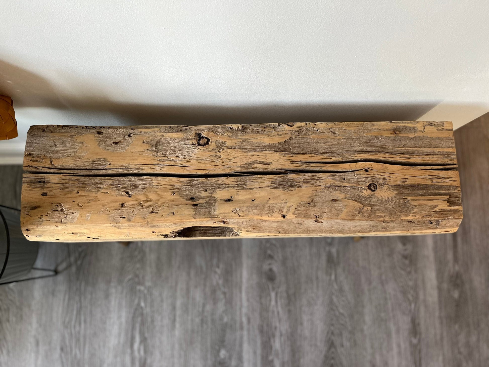 Barn Beam Bench with Mid Century legs