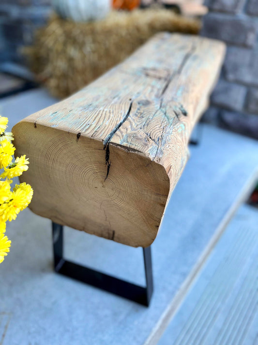 Century Old Barn Beam Bench