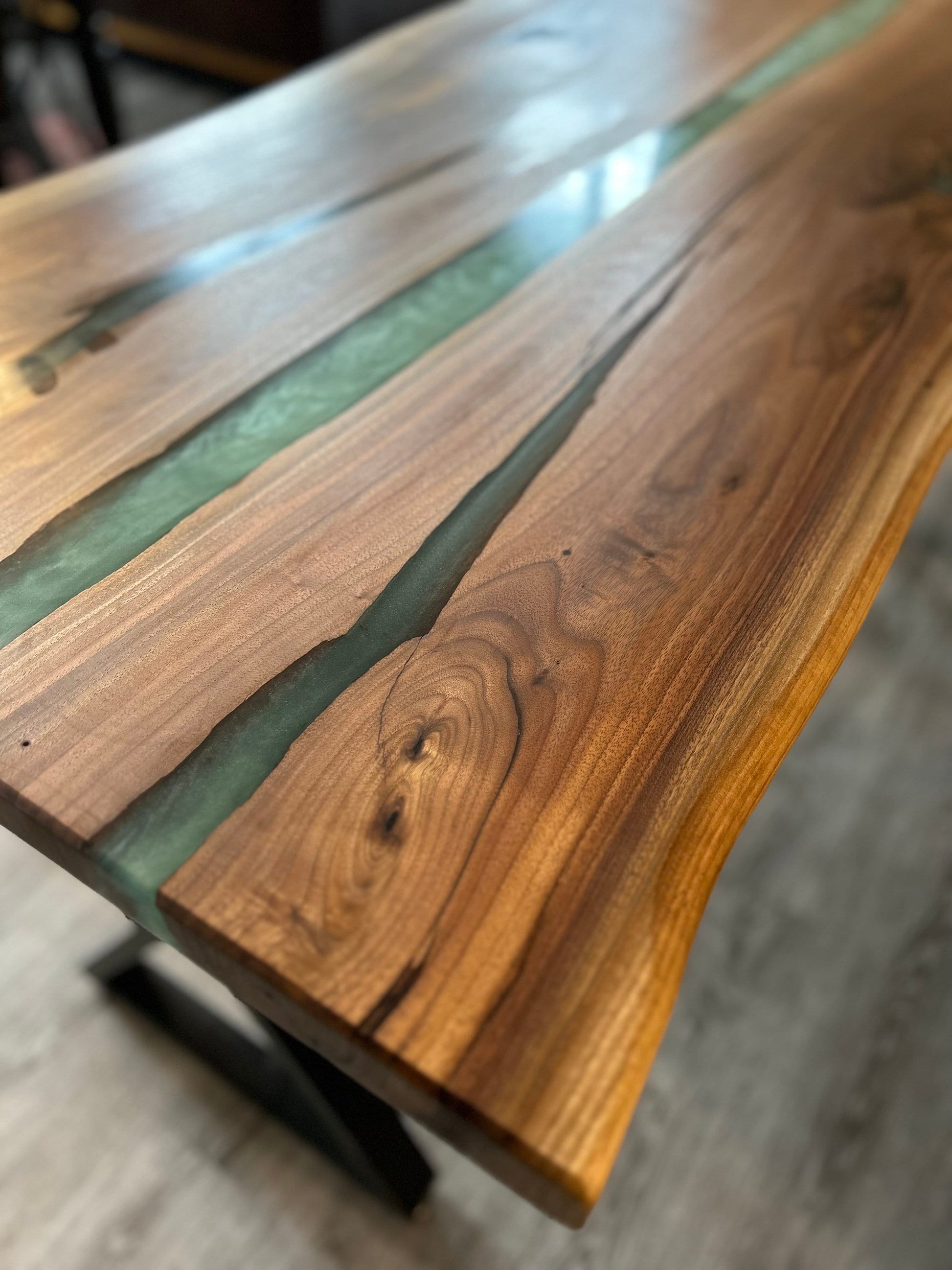 Custom Resin River Table