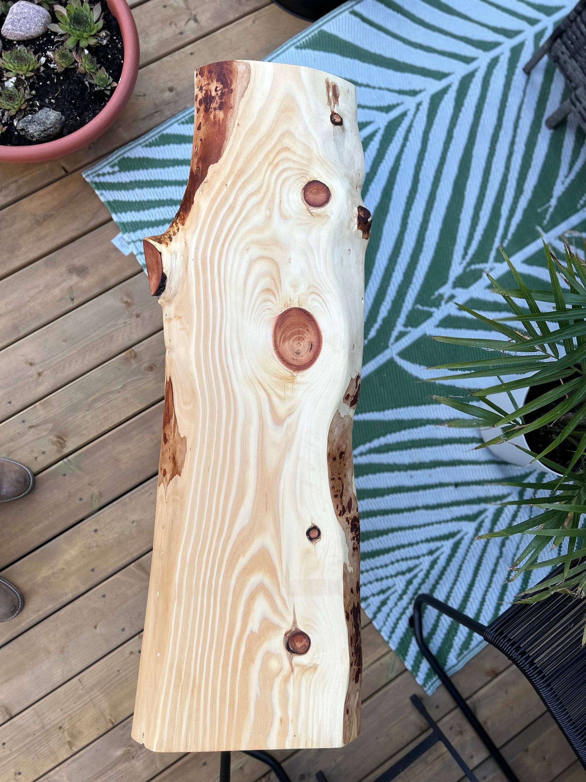 44” Cedar Beam Bench, Live Edge